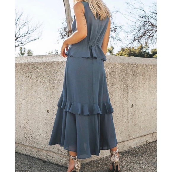 Multi-Tired Ruffled Twirly Bell Dress - Picture 2 of 9